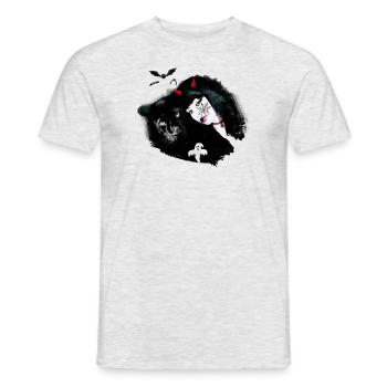 panther,halloween,bat,spider - Men's T-Shirt - heather grey - Front - AI Model Male 178 dark (178cm)