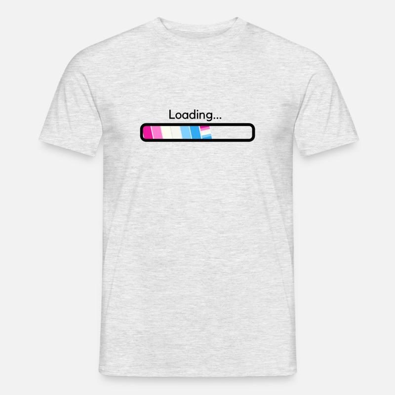 Trans energy Loading - Männer T-Shirt - Grau meliert