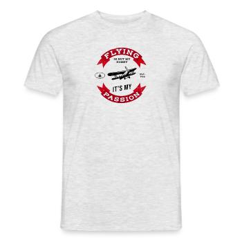 Flying is my passion - T-shirt homme - gris chiné - Devant - AI Model Male 178 dark (178cm)