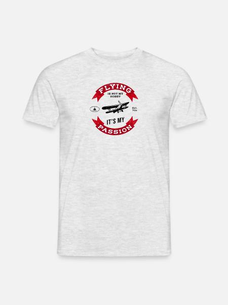 Flying is my passion - Men's T-Shirt - heather grey