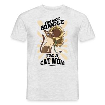 beste Katzenmama Katzendame Katzenbesitzer Geschen - Männer T-Shirt - Grau meliert - Vorne - AI Model Male 178 dark (178cm)