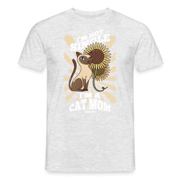 Katzenmama - Männer T-Shirt - Grau meliert - Vorne - AI Model Male 178 dark (178cm)