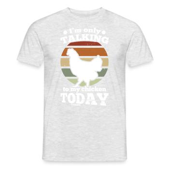 Huhn - Männer T-Shirt - Grau meliert - Vorne - AI Model Male 178 dark (178cm)