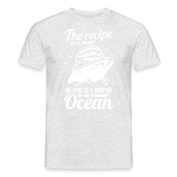 Seefahrt Kreuzfahrtschiff Abenteuer Geschenk - Männer T-Shirt - Grau meliert - Vorne - AI Model Male 178 dark (178cm)