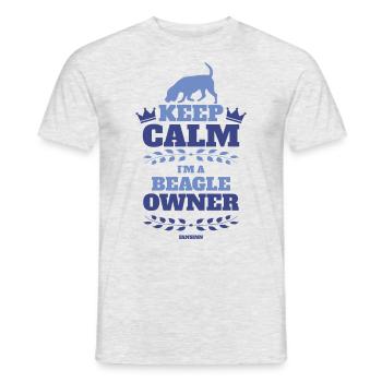 calme Beagle - T-shirt homme - gris chiné - Devant - AI Model Male 178 dark (178cm)
