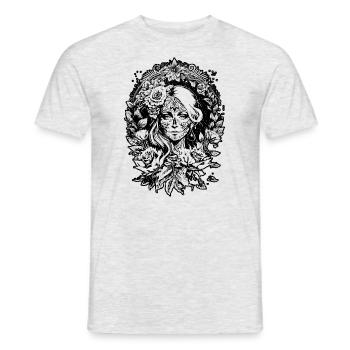 Dia de los Muertos Halloween Mexico Costume Woman - Men's T-Shirt - heather grey - Front - AI Model Male 178 dark (178cm)