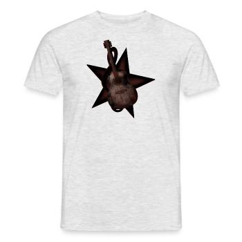 Clef de guitare Star - T-shirt homme - gris chiné - Devant - AI Model Male 178 dark (178cm)