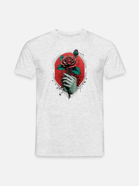 Crimson Embrace - Men's T-Shirt - heather grey