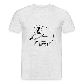 sleeping sloth - Men's T-Shirt - heather grey - Front - AI Model Male 178 dark (178cm)