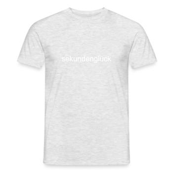 sekundenglueck2 - Men's T-Shirt - heather grey - Front - AI Model Male 178 dark (178cm)