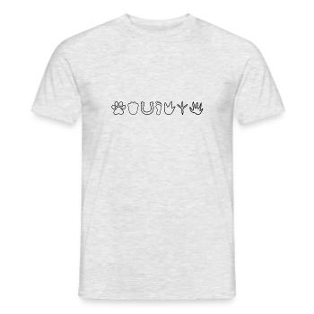 Spuren Band7 LSBT1 - Männer T-Shirt - Grau meliert - Vorne - AI Model Male 178 dark (178cm)
