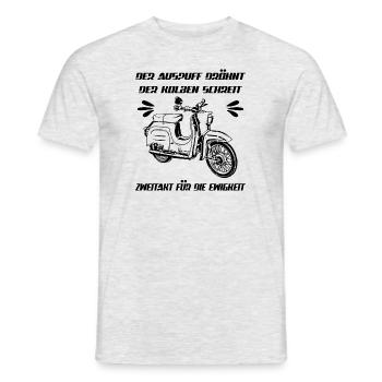Simson Schwalbe KR 51 Kult Moped - Männer T-Shirt - Grau meliert - Vorne - AI Model Male 178 dark (178cm)