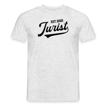 Jurist seit 2022 Jura Studium Examen Abschluss - Männer T-Shirt - Grau meliert - Vorne - AI Model Male 178 dark (178cm)