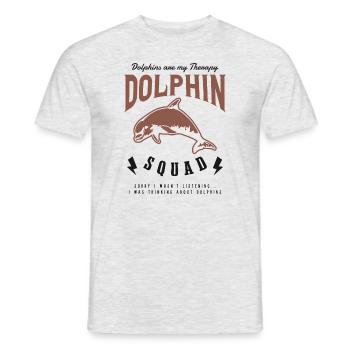 Dauphin Squad Nature Mignon Dauphin Wildlife - T-shirt homme - gris chiné - Devant - AI Model Male 178 dark (178cm)