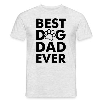 Meilleur dog papa ever - T-shirt homme - gris chiné - Devant - AI Model Male 178 dark (178cm)