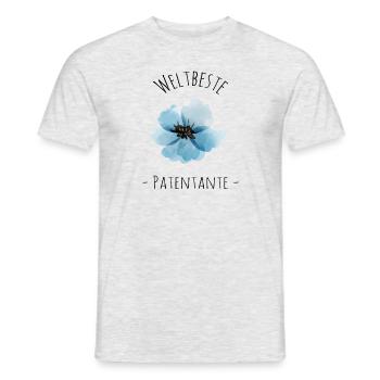 Weltbeste Patentante - Männer T-Shirt - Grau meliert - Vorne - AI Model Male 178 dark (178cm)