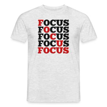 Focus - Men's T-Shirt - heather grey - Front - AI Model Male 178 dark (178cm)