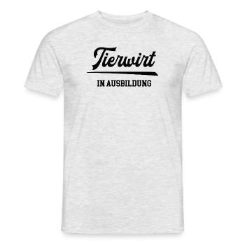 Tierwirt Ausbildung Azubi Tierwirte Tierschutz - Männer T-Shirt - Grau meliert - Vorne - AI Model Male 178 dark (178cm)