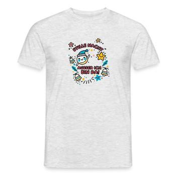 Weihnachten Stille Nacht Geschenkidee Kinder - Männer T-Shirt - Grau meliert - Vorne - AI Model Male 178 dark (178cm)
