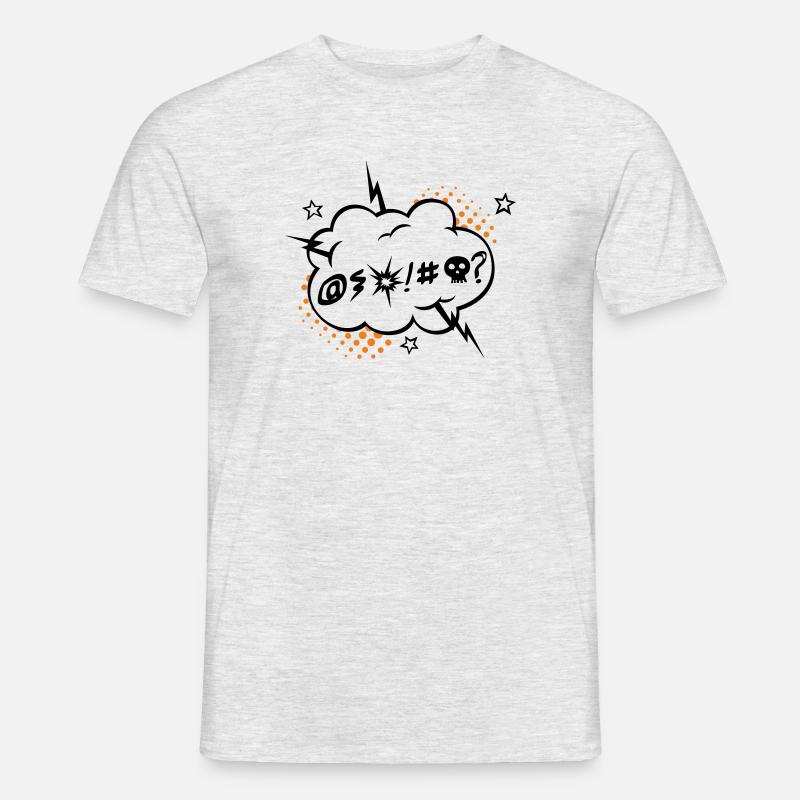 Grumble - Wütend - Männer T-Shirt - Grau meliert