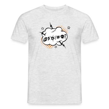 Grumble - Angry - white background - Men's T-Shirt - heather grey - Front - AI Model Male 178 dark (178cm)