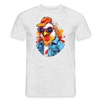 Zozo le coq - T-shirt homme - gris chiné - Devant - AI Model Male 178 dark (178cm)