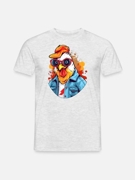 Zozo the rooster - Men's T-Shirt - heather grey