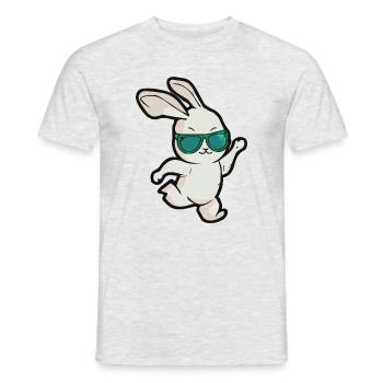 Danses de lapin de Pâques avec lunettes de soleil - T-shirt homme - gris chiné - Devant - AI Model Male 178 dark (178cm)