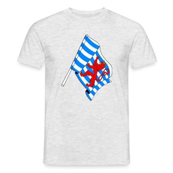 Drapeau Luxembourg Belgique - T-shirt homme - gris chiné - Devant - AI Model Male 178 dark (178cm)