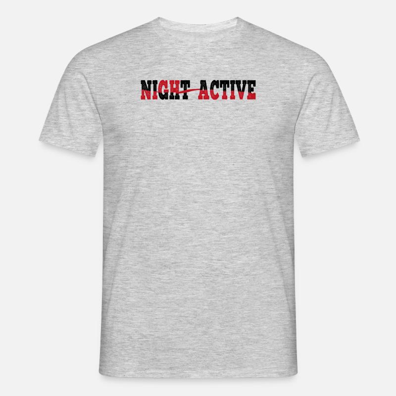 NIGHT ACTIVE T-shirt pullover sweatshirt - Men's T-Shirt - heather grey