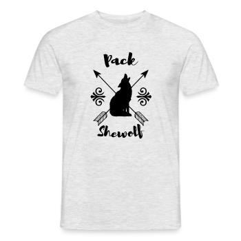 Emballer la louve. Cadeaux pour maman. Mère. Maman loup. - T-shirt homme - gris chiné - Devant - AI Model Male 178 dark (178cm)