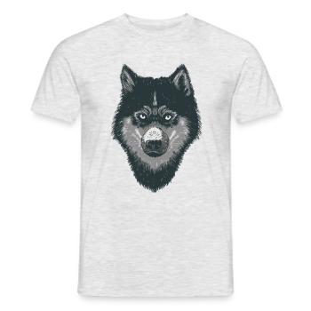 Loup - T-shirt homme - gris chiné - Devant - AI Model Male 178 dark (178cm)