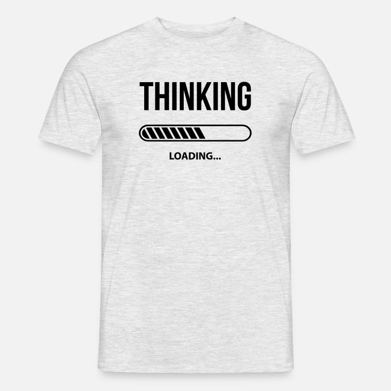 Thinking Loading - Männer T-Shirt - Grau meliert