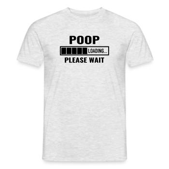 Baby lustige Sprüche Windel voll - Kacke loading - Männer T-Shirt - Grau meliert - Vorne - AI Model Male 178 dark (178cm)