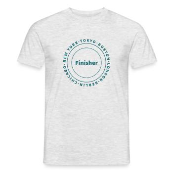 Marathon Majors Finisher-Shirt - Men's T-Shirt - heather grey - Front - AI Model Male 178 dark (178cm)