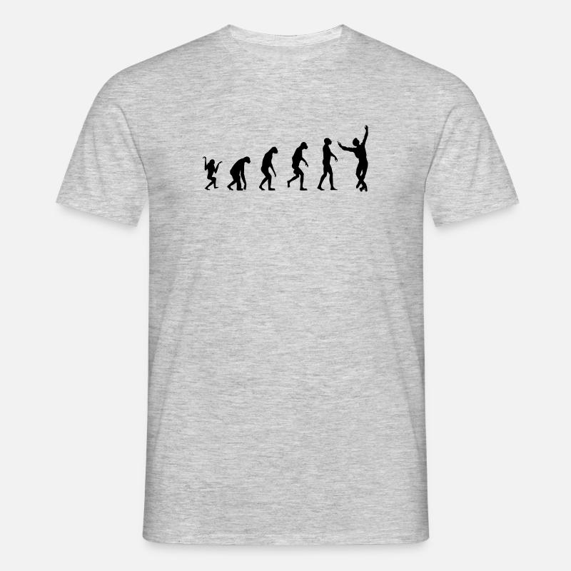 evolution Rollkunstlauf Mann - Männer T-Shirt - Grau meliert
