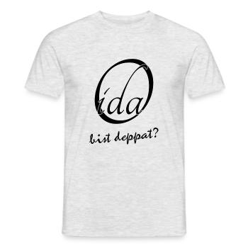 Oida bist deppat? - Männer T-Shirt - Grau meliert - Vorne - AI Model Male 178 dark (178cm)
