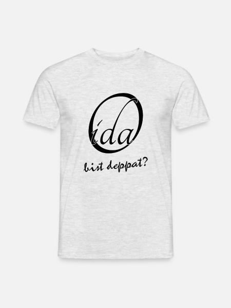 Oida bist deppat? - Männer T-Shirt - Grau meliert