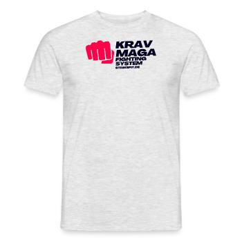 KRAV MAGA SCHOOL - Männer T-Shirt - Grau meliert - Vorne - AI Model Male 178 dark (178cm)