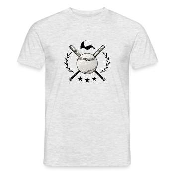 base-ball - T-shirt homme - gris chiné - Devant - AI Model Male 178 dark (178cm)