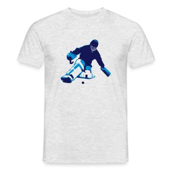 Feldhockey Torwart - Männer T-Shirt - Grau meliert - Vorne - AI Model Male 178 dark (178cm)
