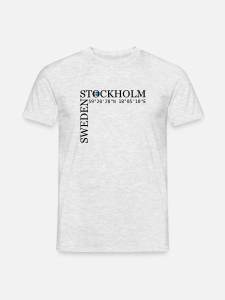 Stockholm Sweden Scandinavia Coordinates Sweden - Men's T-Shirt - heather grey