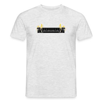 Temple du football du stade de Dortmund Westfalen - T-shirt homme - gris chiné - Devant - AI Model Male 178 dark (178cm)