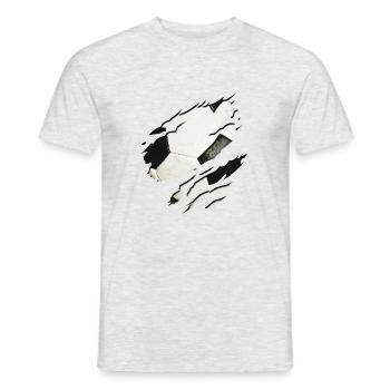 ball football soccer - Men's T-Shirt - heather grey - Front - AI Model Male 178 dark (178cm)