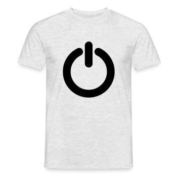 OnOff Powerbutton States On Off - Männer T-Shirt - Grau meliert - Vorne - AI Model Male 178 dark (178cm)