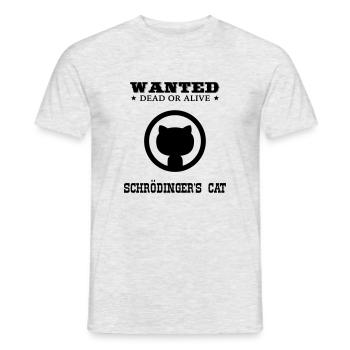 WANTED - Schrödinger's Cat - Men's T-Shirt - heather grey - Front - AI Model Male 178 dark (178cm)