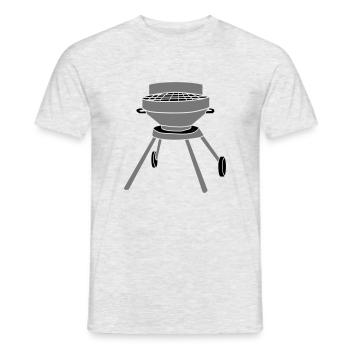 grillen koch comic cartoon manger camping faim bb - T-shirt homme - gris chiné - Devant - AI Model Male 178 dark (178cm)