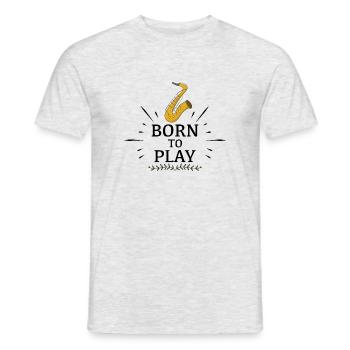 Saxophon - Männer T-Shirt - Grau meliert - Vorne - AI Model Male 178 dark (178cm)