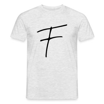 Das F - Männer T-Shirt - Grau meliert - Vorne - AI Model Male 178 dark (178cm)