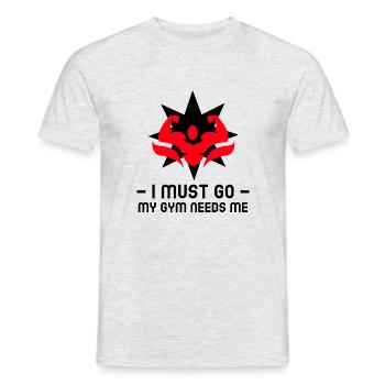 GYM red - Männer T-Shirt - Grau meliert - Vorne - AI Model Male 178 dark (178cm)